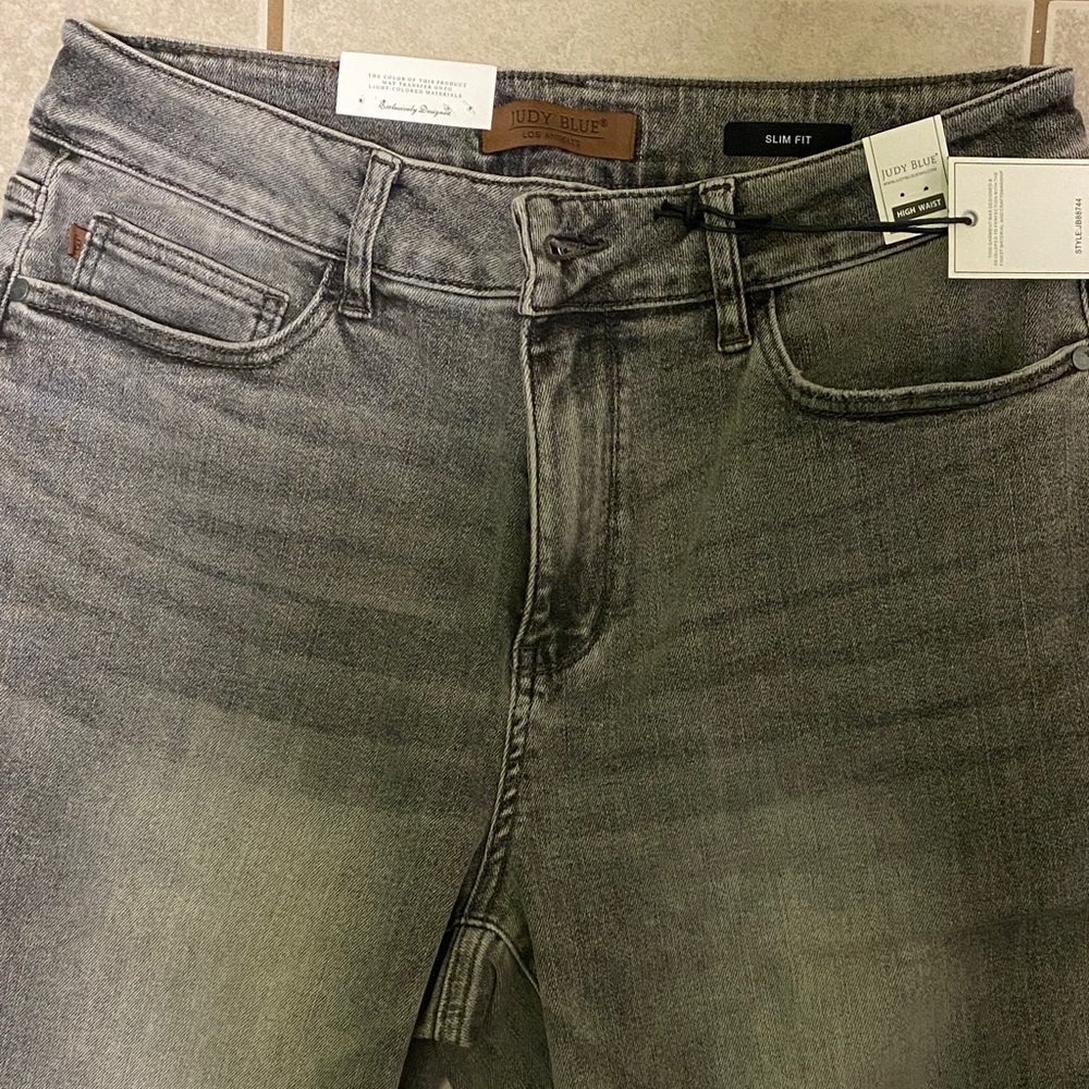 Judy Blue Women's Slim Fit Gray Jeans